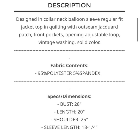 290 $40 ❤️POL navy quilted floral jacket - Picture 6 of 6